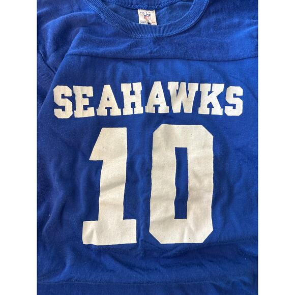 VTG 70s/80s Seattle Seahawks Jim Zorn Jersey 10 retro Sears Rawlings 14-16 long - Picture 3 of 7